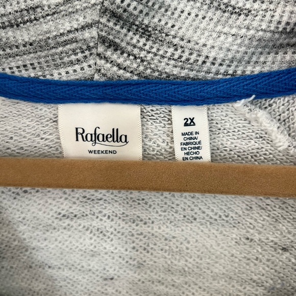 2X Heathered Gray Cowl Neck Long Sleeve Rafaella Women's Sweatshirt NWOT - Picture 6 of 7